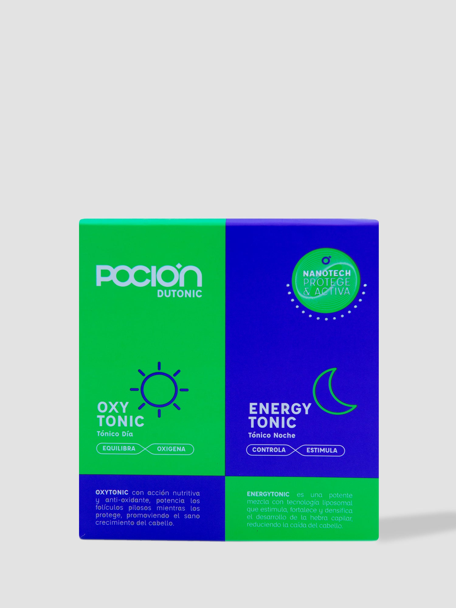 DUTONIC: oxytonic (tónico de día) energy tonic (tónico de noche)