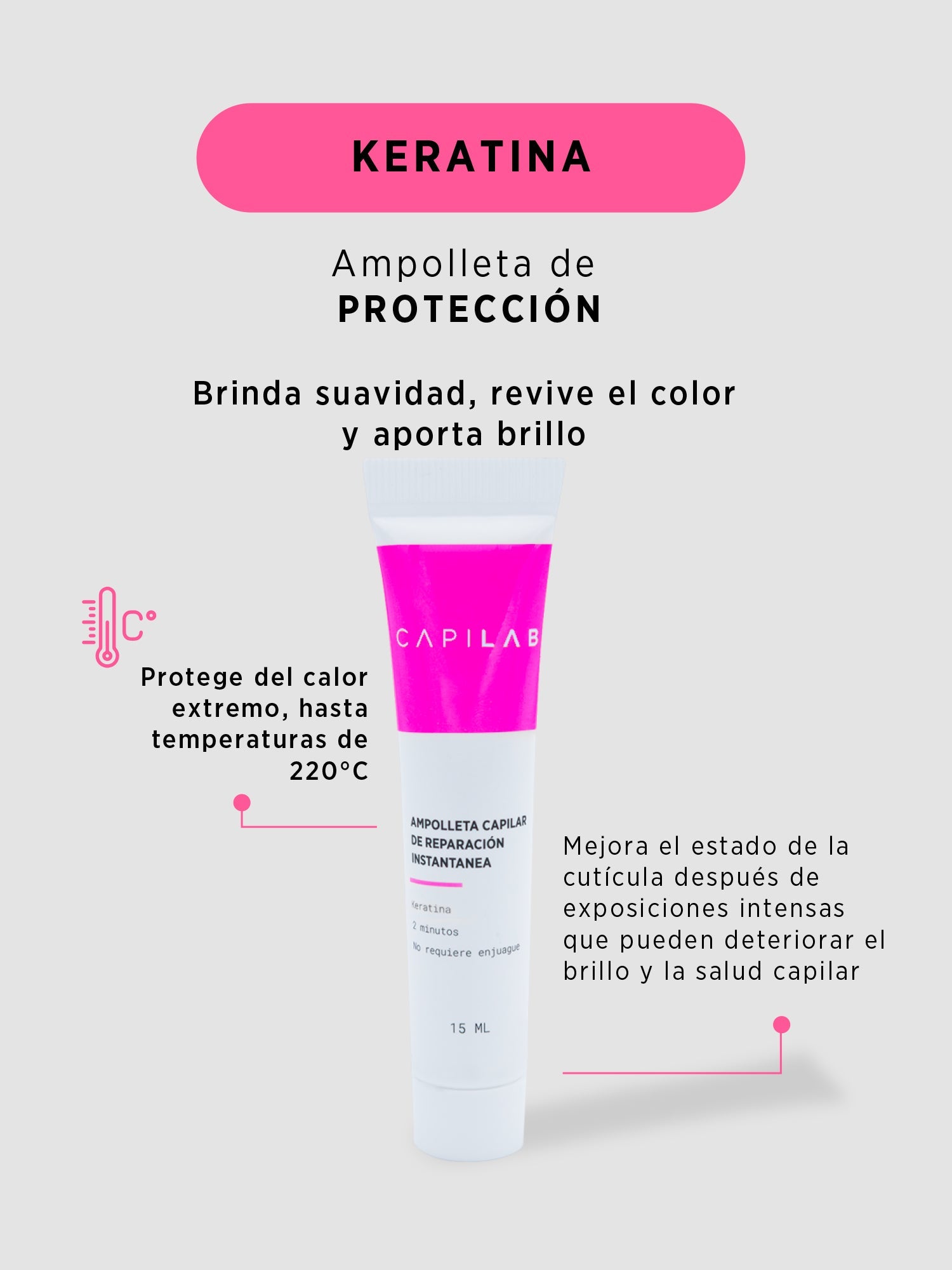 Ampolleta de Reparación Instantánea de Keratina